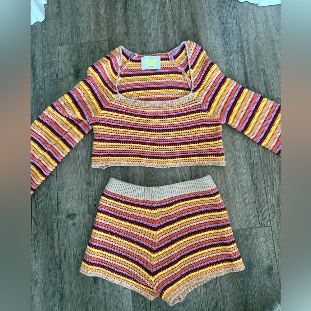 Yellow the label sunset knit set - never worn perfect condition